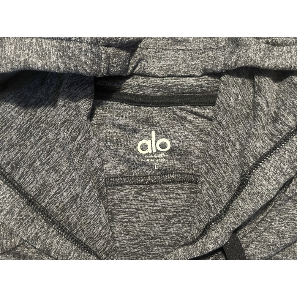 Alo Midweight Pullover Hoodie Made In USA, Charcoal Grey, Mens XL - Picture 3 of 6